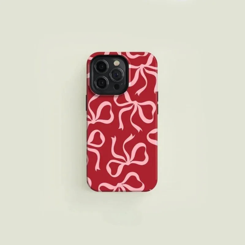 Bow Charm Phone Case - Redwood Main