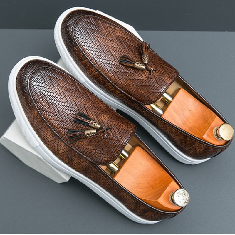 Marevo Leather Loafers - Redwood Main
