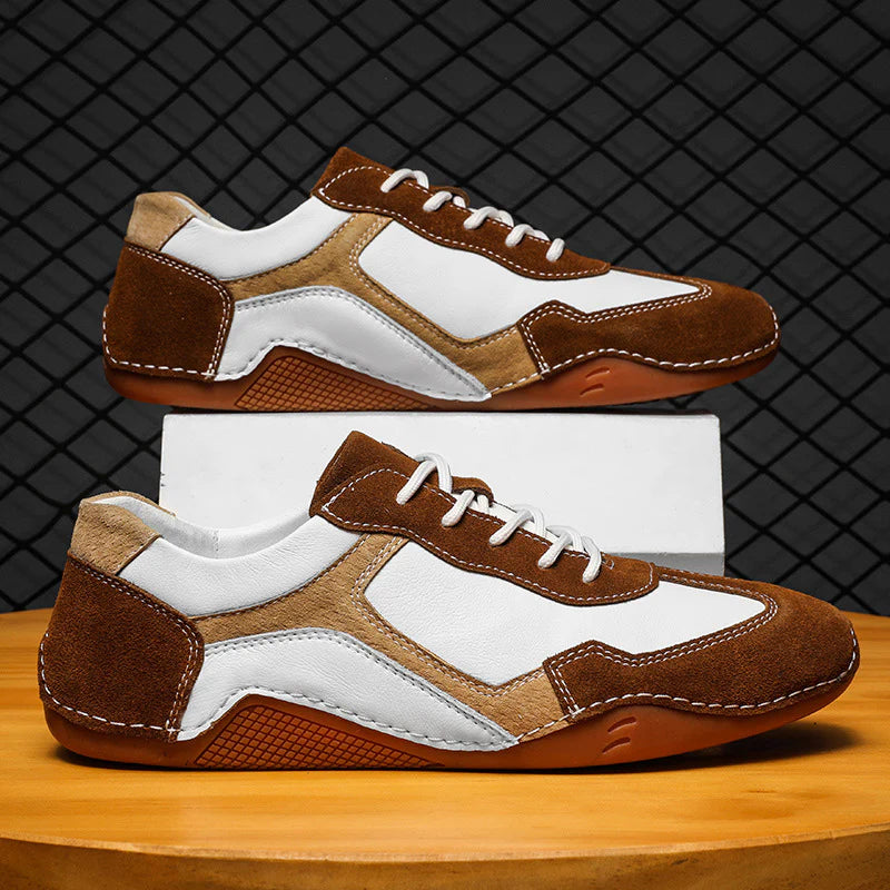Tavero Leather Sneakers - Redwood Main