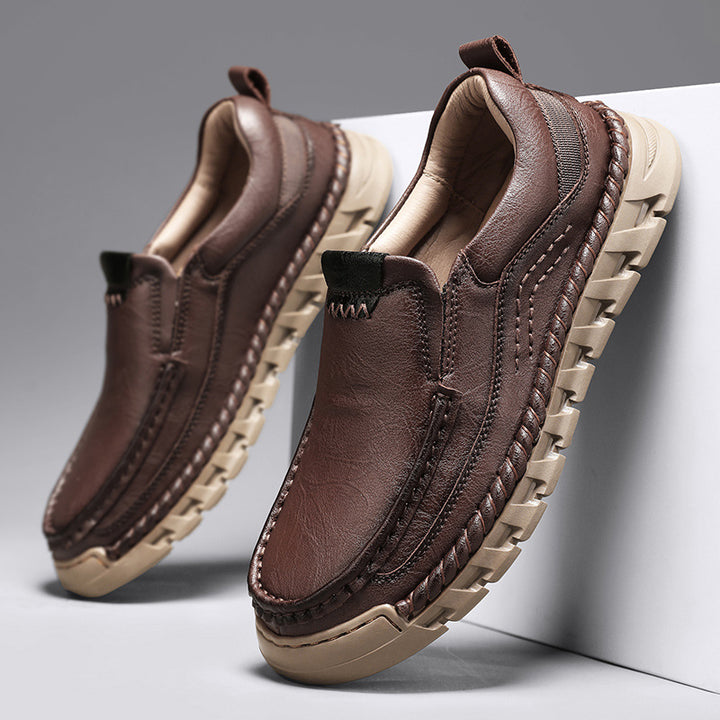 Voyager Leather Shoes - Redwood Main