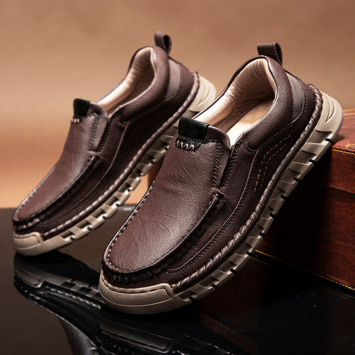 Voyager Leather Shoes - Redwood Main