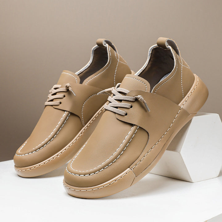 Roven Leather Shoes - Redwood Main