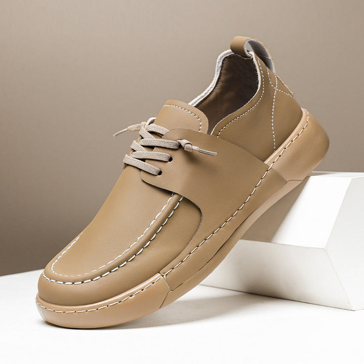 Roven Leather Shoes - Redwood Main