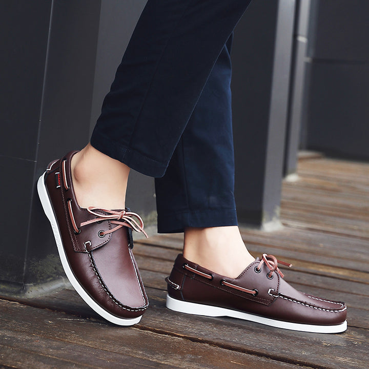 Rothwell Leather Loafers - Redwood Main