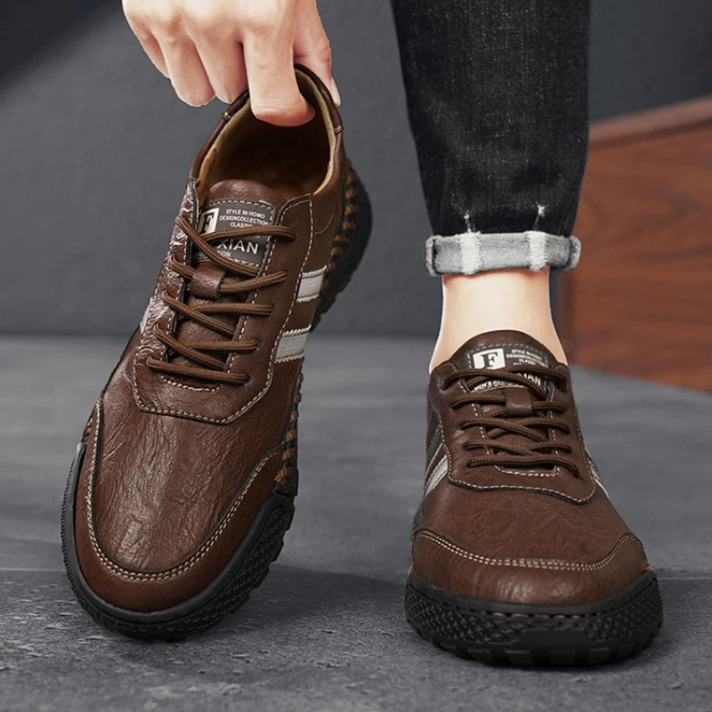 Verano Leather Shoes - Redwood Main