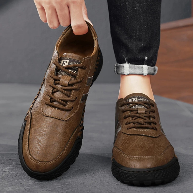Verano Leather Shoes - Redwood Main