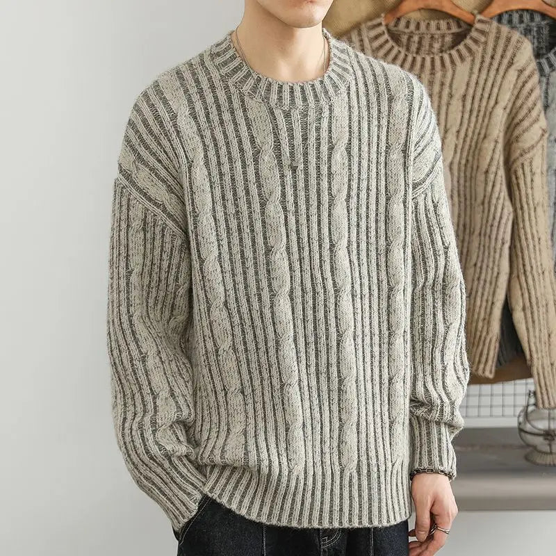 Vertical Comfort Sweater - Redwood Main