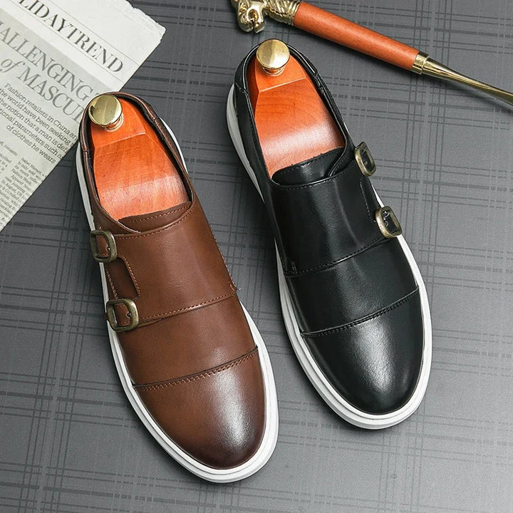 Vero Monk Leather Shoes - Redwood Main