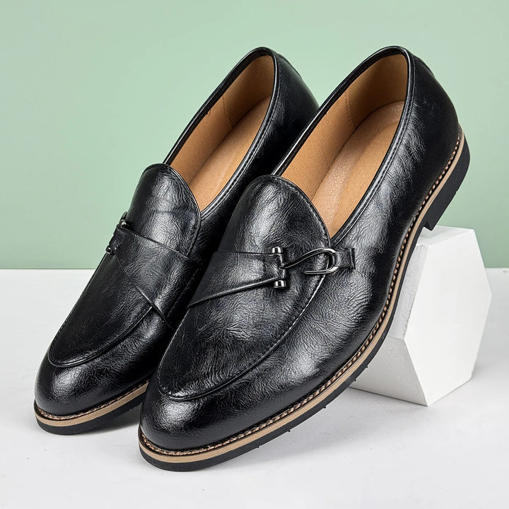 Pelle D'Oro Leather Loafers - Redwood Main