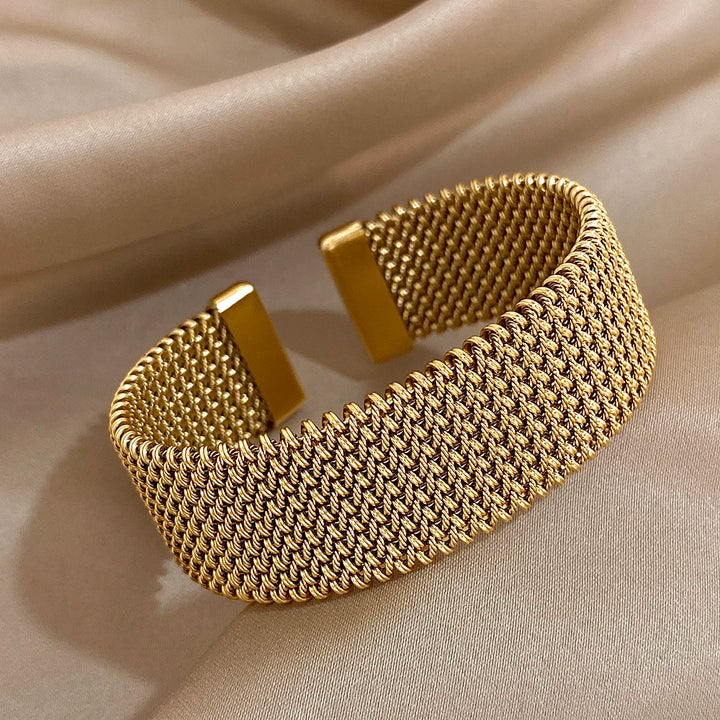 Chainmail-Inspired Cuff Bracelet - Redwood Main