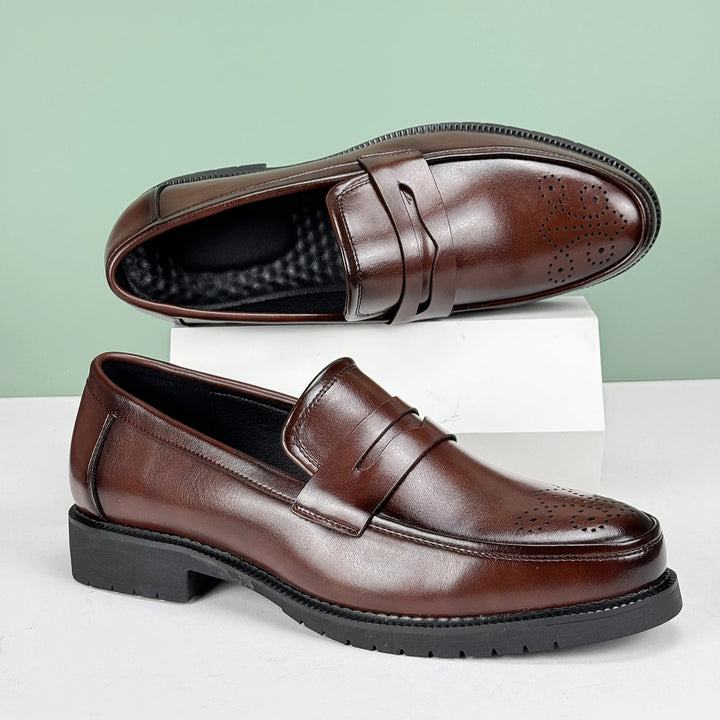 Velluto Leather Loafers - Redwood Main