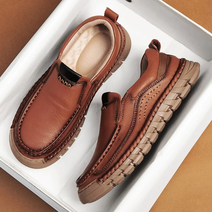 Voyager Leather Shoes - Redwood Main