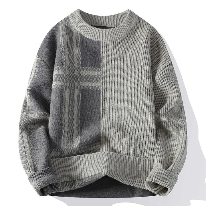 Oliver Geo Block Sweater - Redwood Main