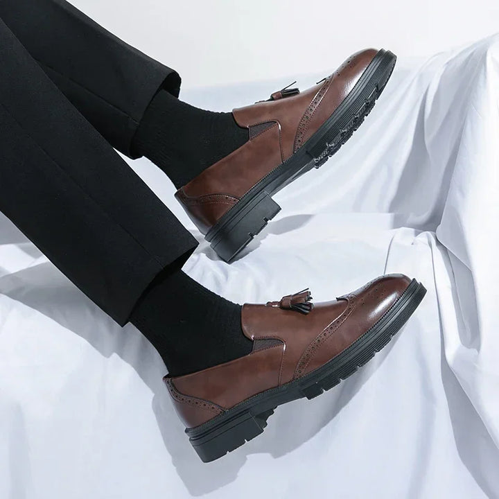 Firenze Leather Loafers - Redwood Main