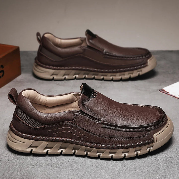 Voyager Leather Shoes - Redwood Main