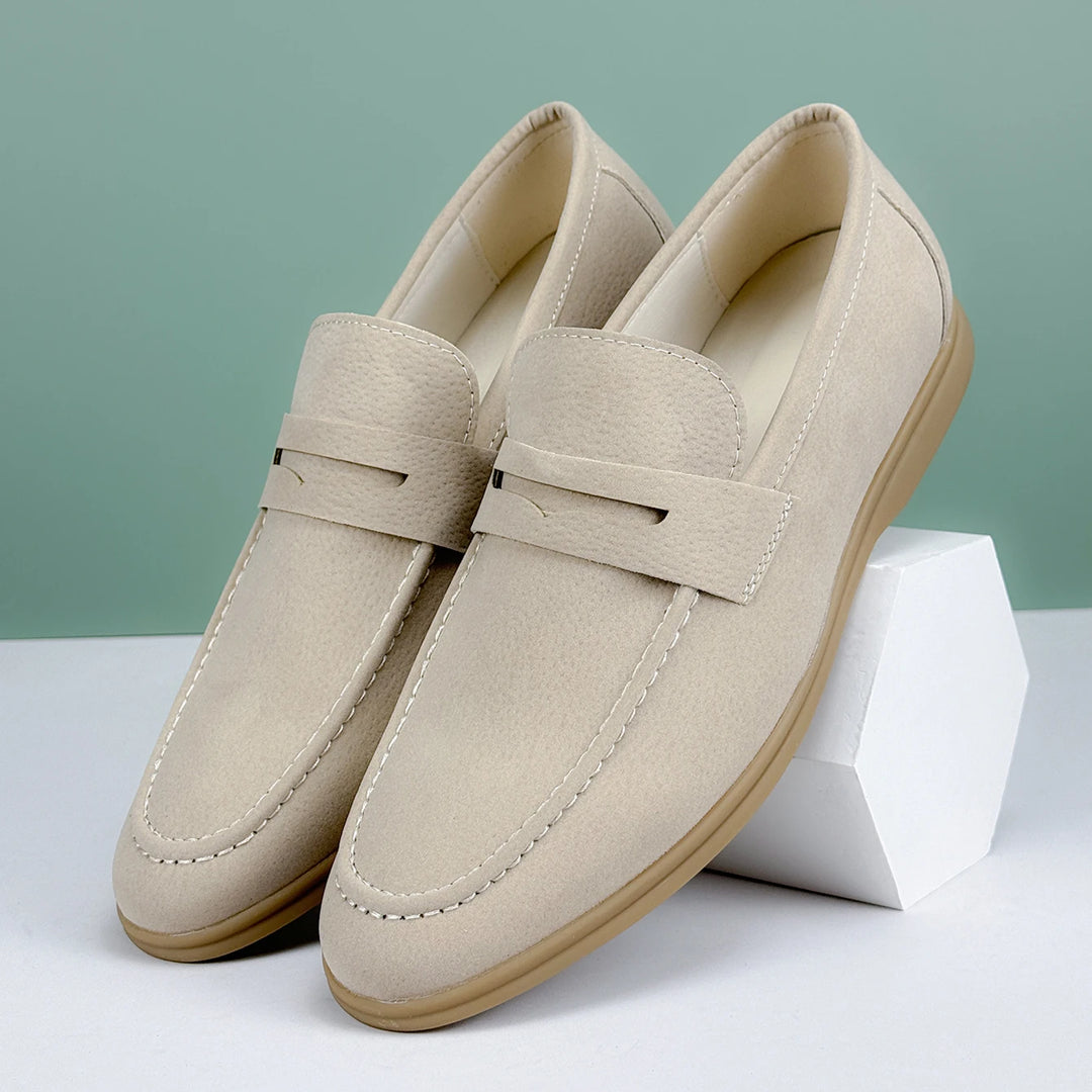 Lucca Suede Loafers - Redwood Main