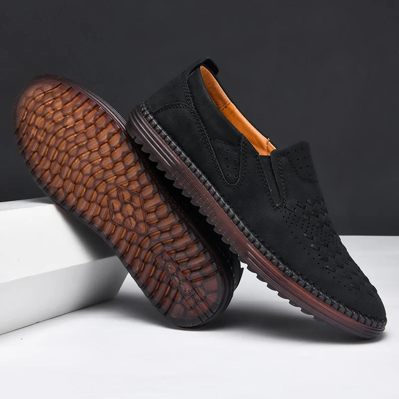 Braveno Leather Loafers - Redwood Main