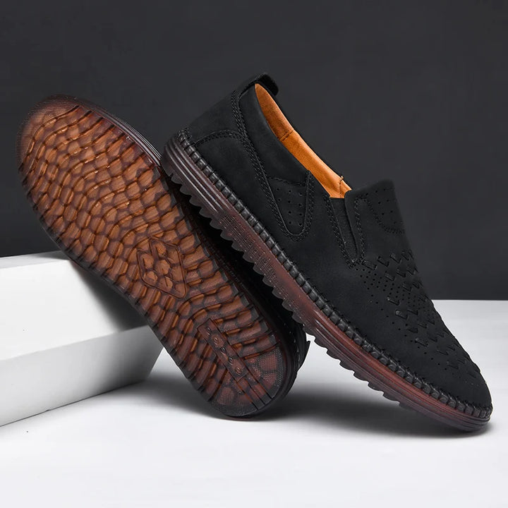 Braveno Leather Loafers - Redwood Main