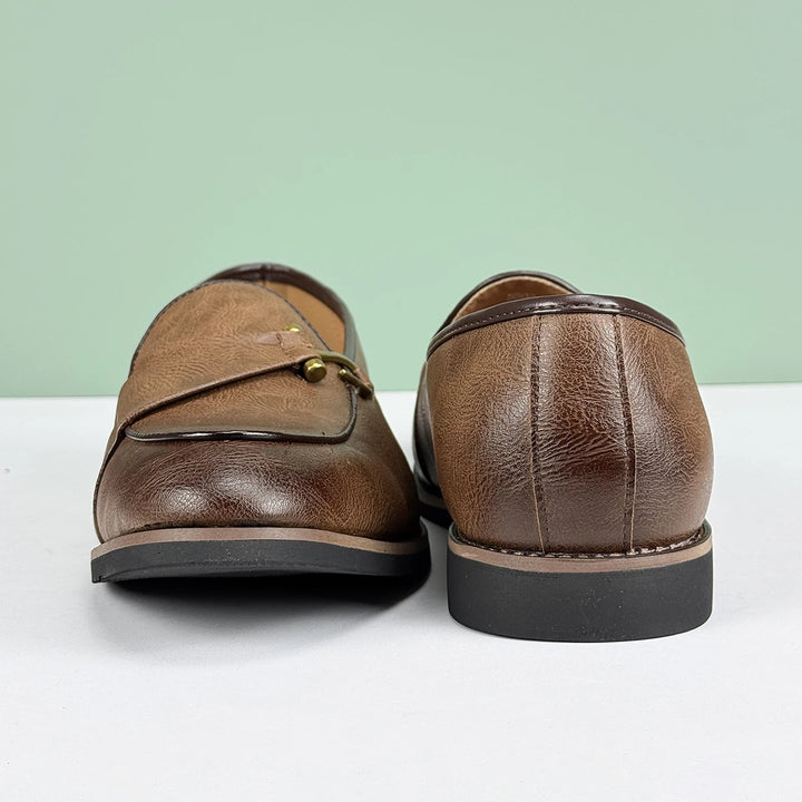 Pelle D'Oro Leather Loafers - Redwood Main