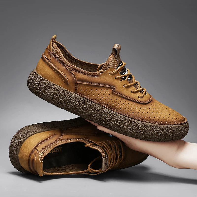 Carrington Genuine Leather Shoes - Redwood Main