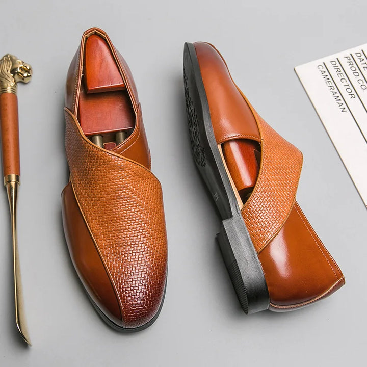 Silvano Genuine Leather Loafers - Redwood Main