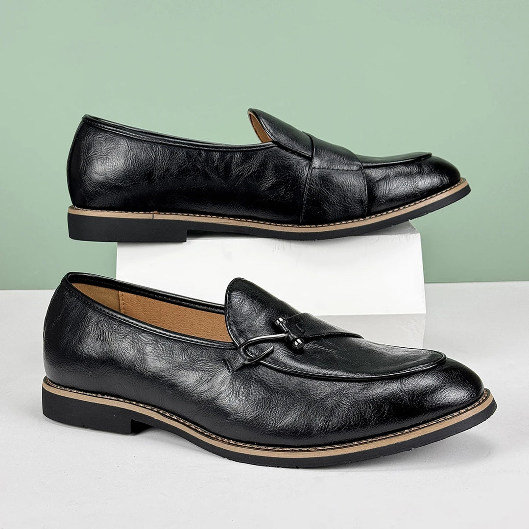 Pelle D'Oro Leather Loafers - Redwood Main