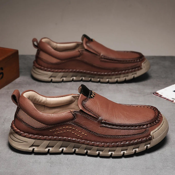 Voyager Leather Shoes - Redwood Main
