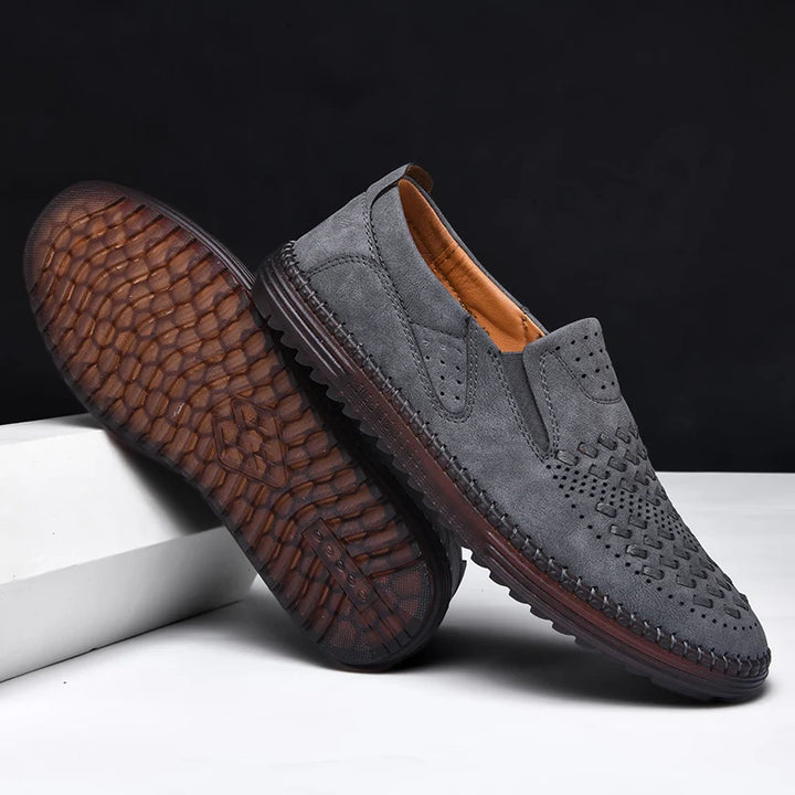 Braveno Leather Loafers - Redwood Main