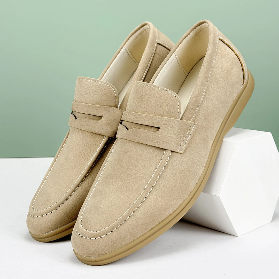 Lucca Suede Loafers - Redwood Main