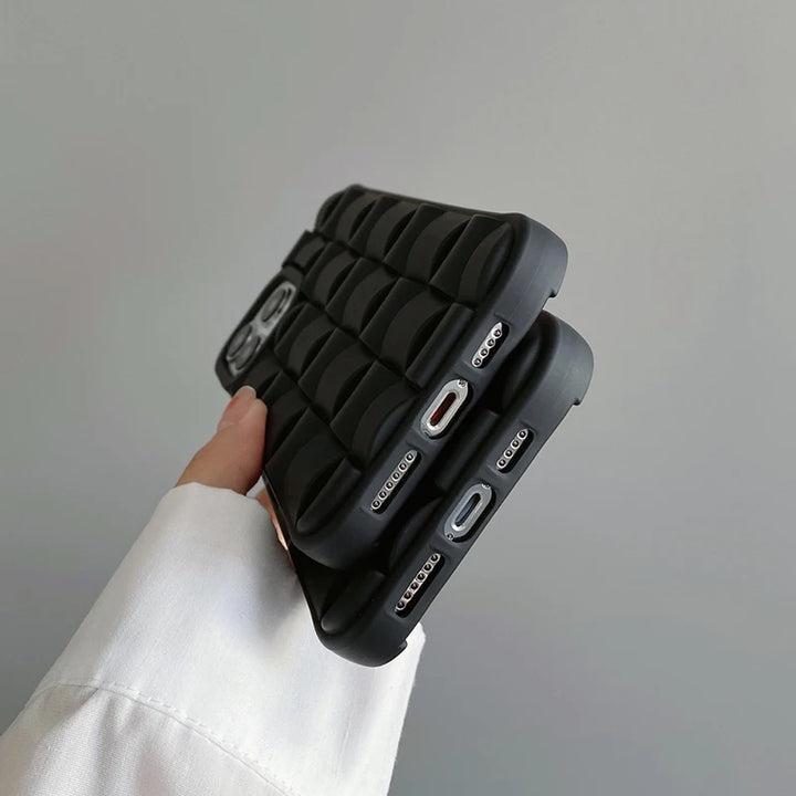 3D Cube Shield Phone Case - Redwood Main