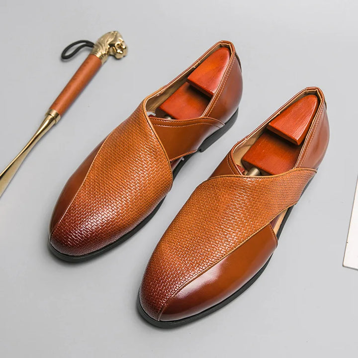 Silvano Genuine Leather Loafers - Redwood Main