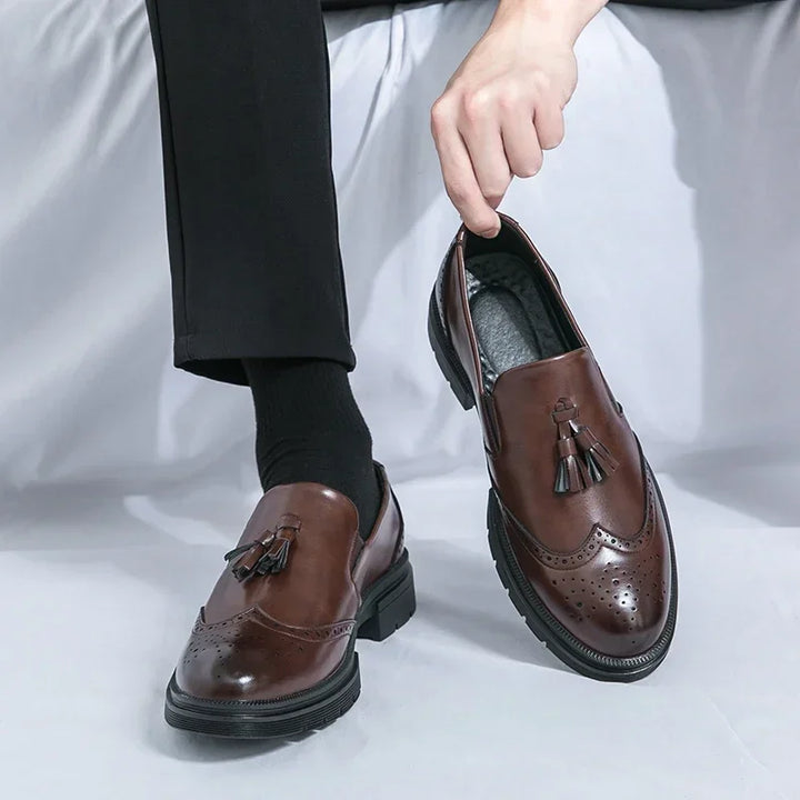 Firenze Leather Loafers - Redwood Main