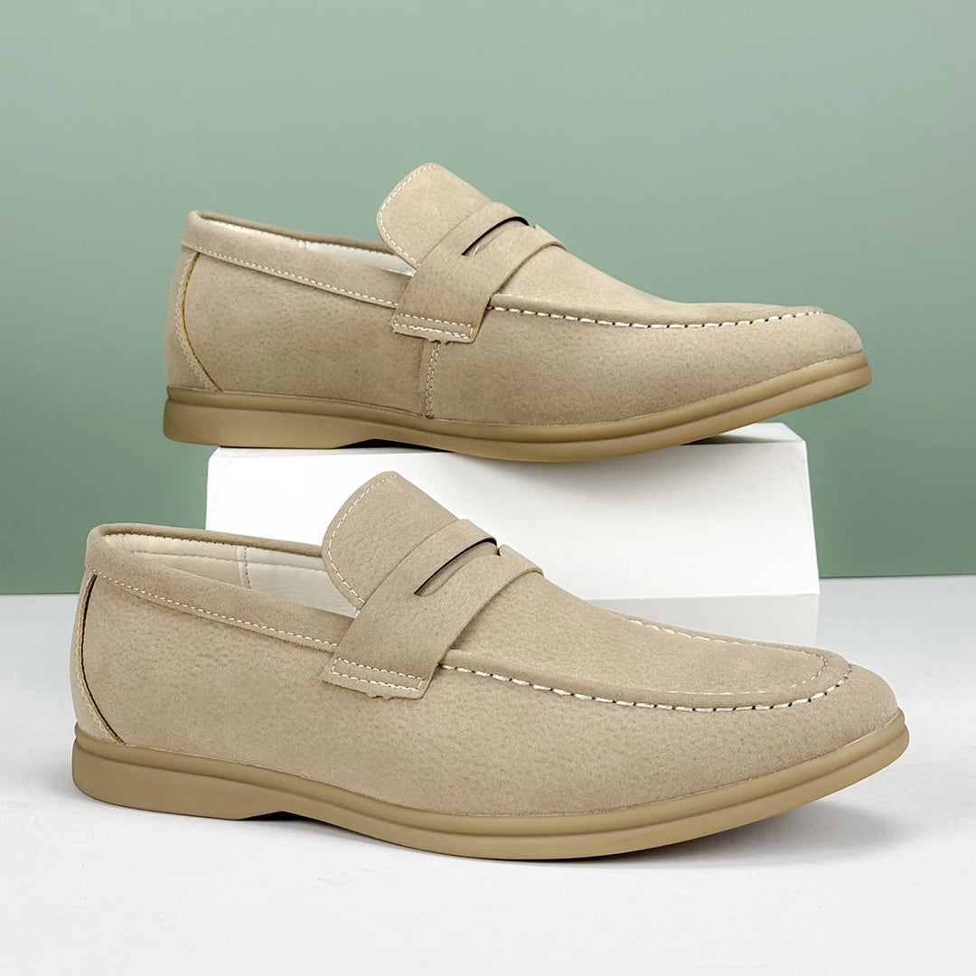 Lucca Suede Loafers - Redwood Main