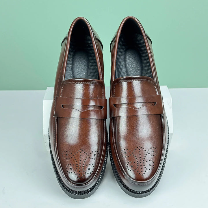 Velluto Leather Loafers - Redwood Main