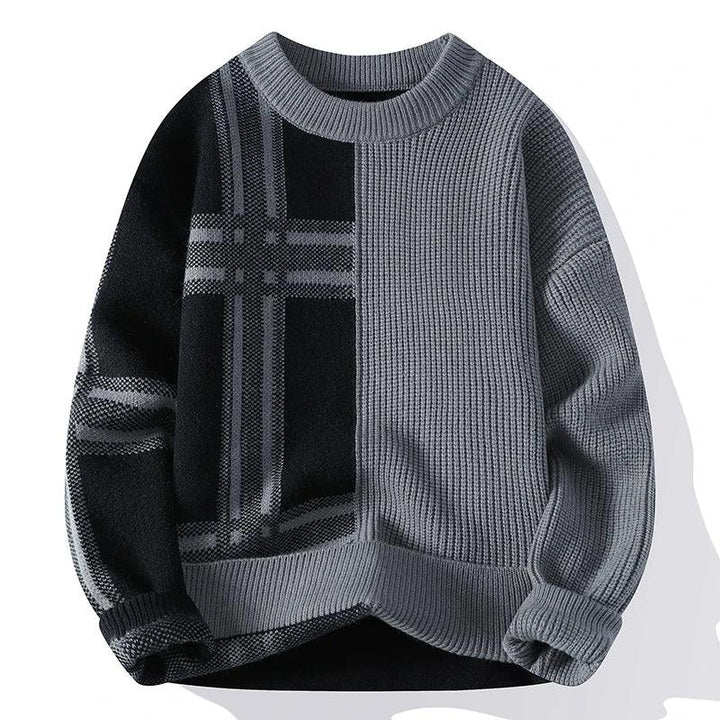 Oliver Geo Block Sweater - Redwood Main