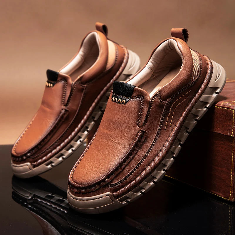 Voyager Leather Shoes - Redwood Main
