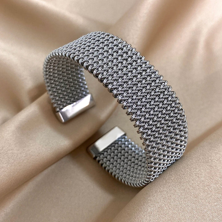 Chainmail-Inspired Cuff Bracelet - Redwood Main
