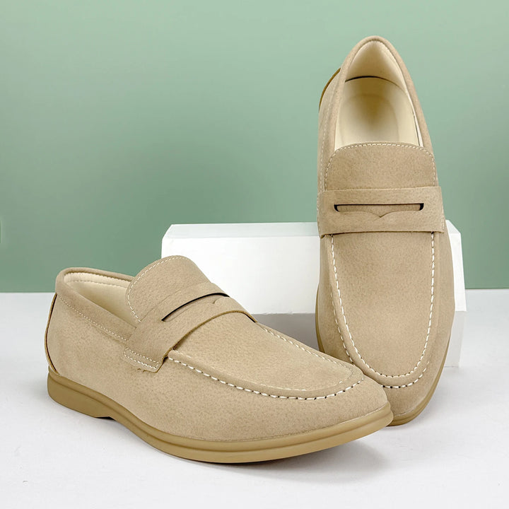 Lucca Suede Loafers - Redwood Main