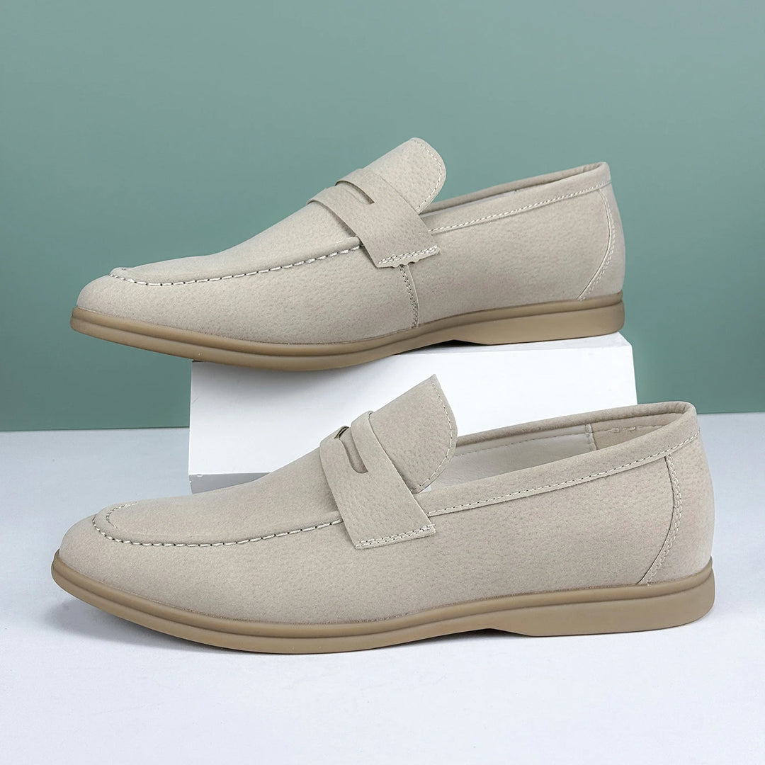 Lucca Suede Loafers - Redwood Main