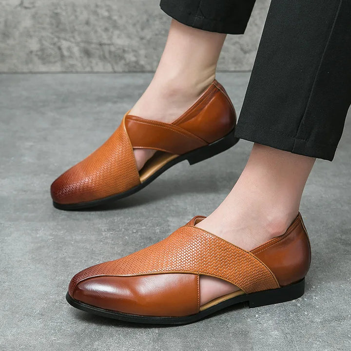 Silvano Genuine Leather Loafers - Redwood Main