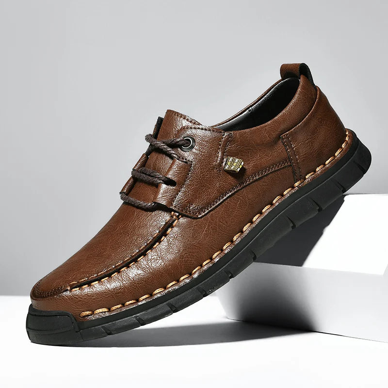 Regent Leather Shoes - Redwood Main