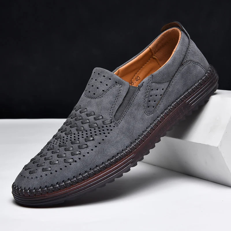 Braveno Leather Loafers - Redwood Main