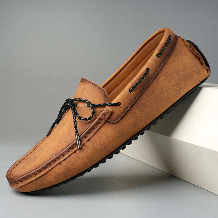 Alviero Leather Loafers - Redwood Main