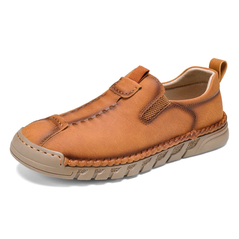 Bennett Genuine Leather Loafers - Redwood Main