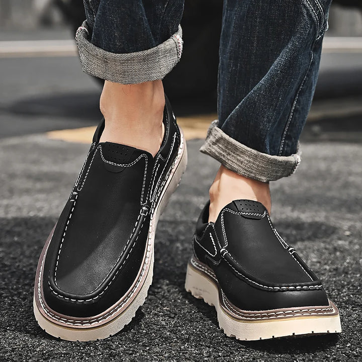 Torino Leather Loafers - Redwood Main