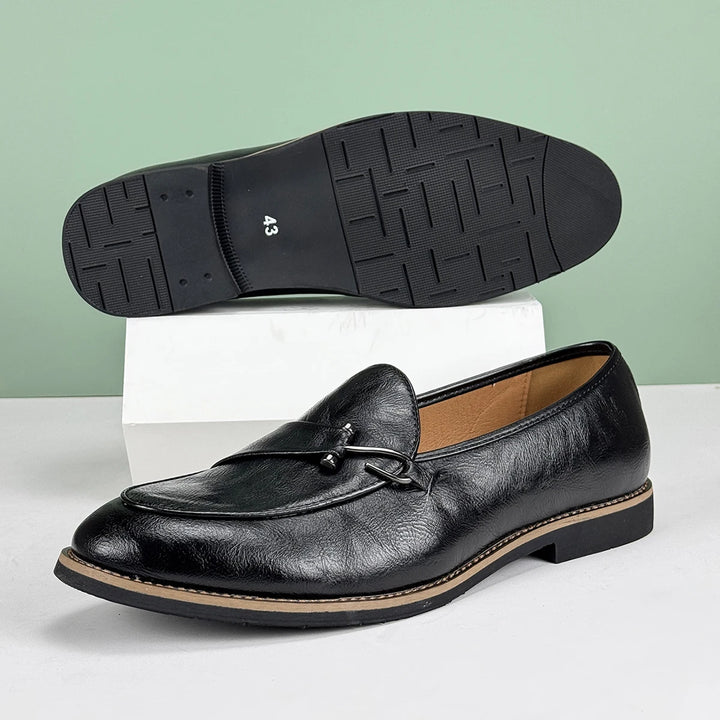 Pelle D'Oro Leather Loafers - Redwood Main
