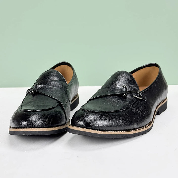 Pelle D'Oro Leather Loafers - Redwood Main
