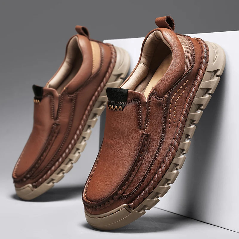 Voyager Leather Shoes - Redwood Main