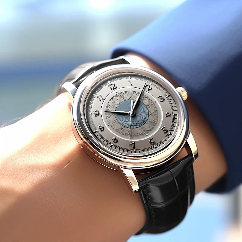 Lancaster Leather Watch - Redwood Main