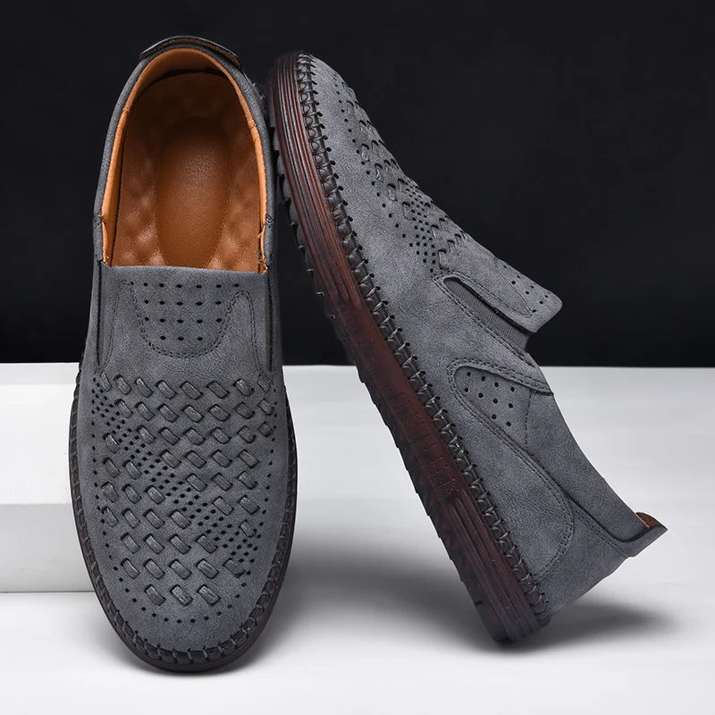 Braveno Leather Loafers - Redwood Main